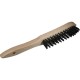 BROSSE A MAIN MANCHE BOIS 4 RANGS X ACIER DROIT 0.35 LG 295MM