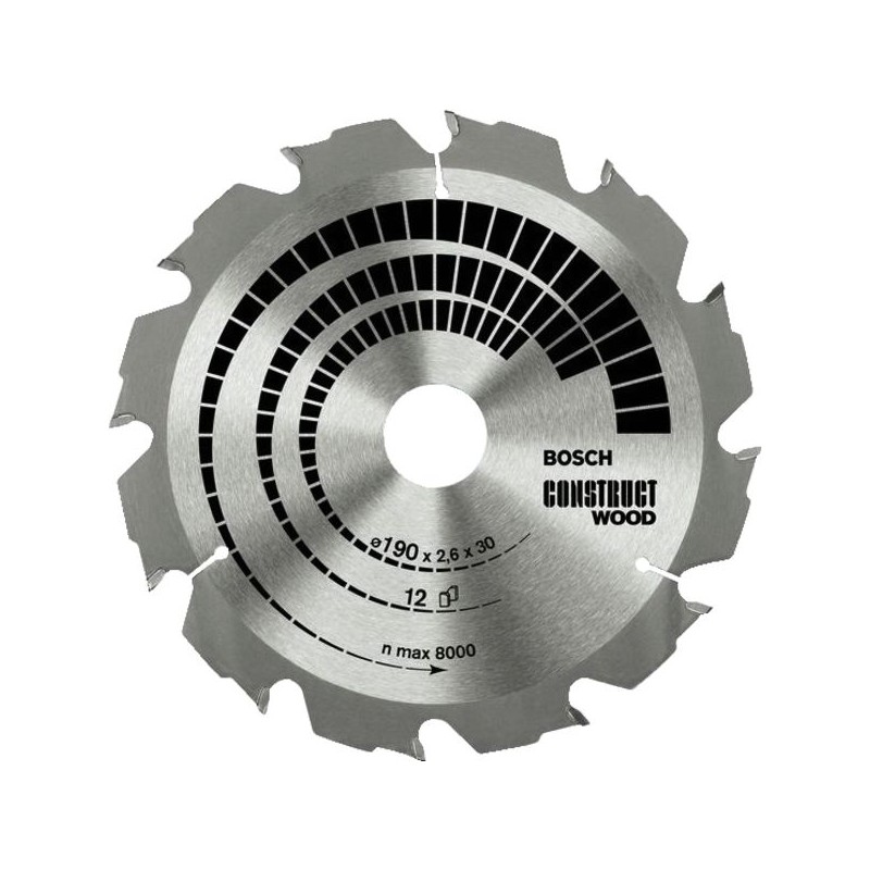 LAME SCIE CIRCULAIRE CONSTRUCTWOOD 12 D 160X20/16MM