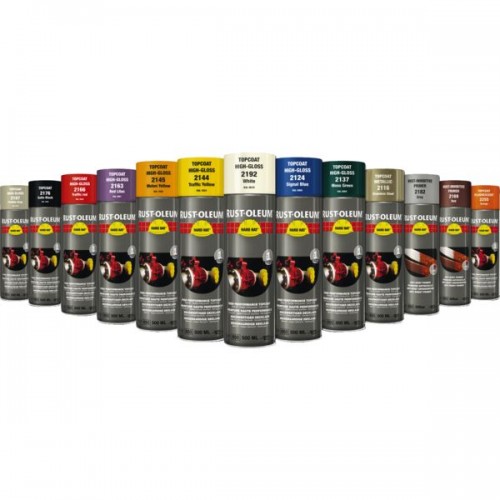 BOMBE PEINTURE FINITION HARD HAT GRIS ACIER RAL 7001 AEROSOL 500 ML