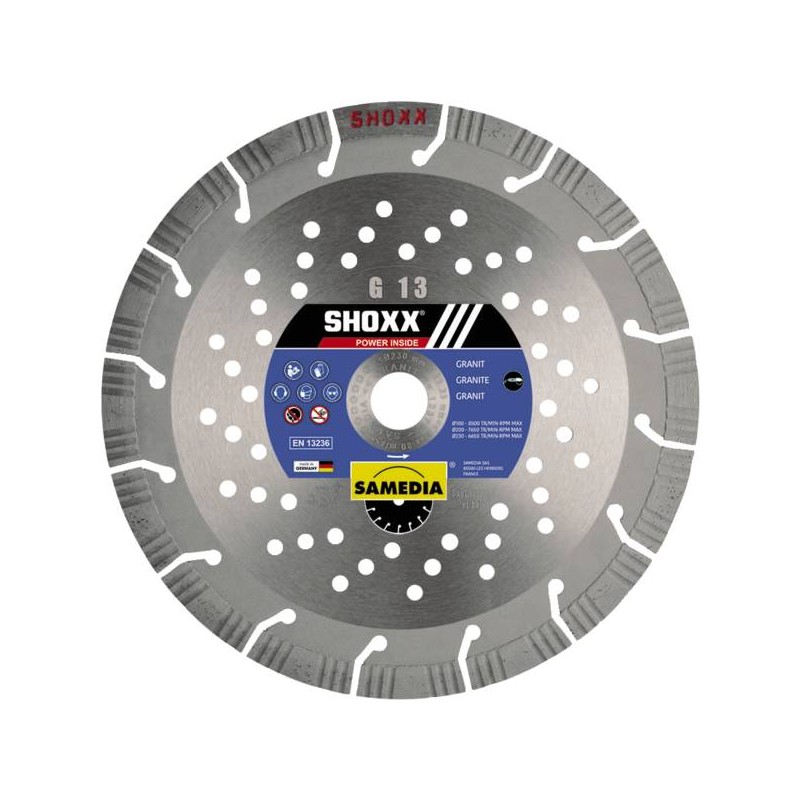 DISQUE DIAMANT SHOXX G13 DIAM230 ALESAGE 22.2MM