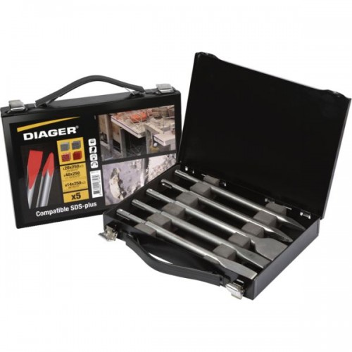 MALETTE 5 PICS ET BURINS SDS+