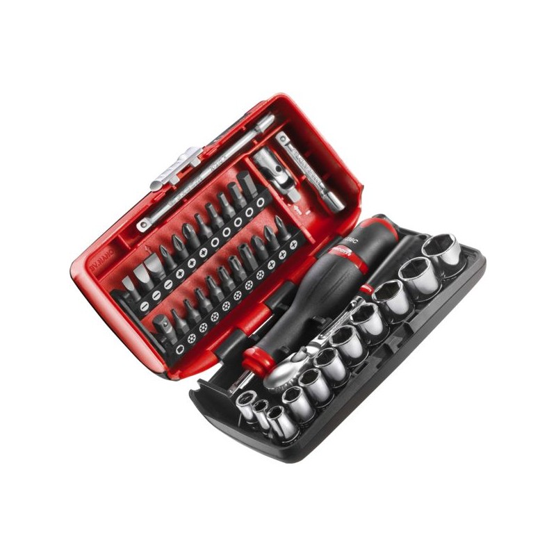 COMPOSITION RADIO 1/4 SERRAGEVISAGE ETANCHE+ CLIQUET 38 OUTILS