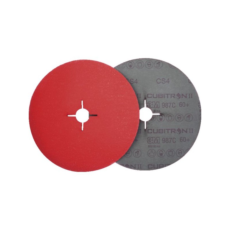 DISQUE FIBRE 987C CERAMIQUE CUBITRON II - DIAM. 125 MM GRAIN 80