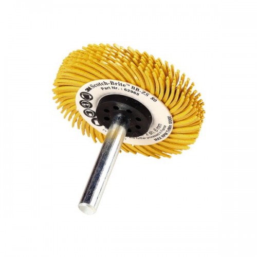 BROSSE BRISTLE BB-ZS FIL RESINE ABRASIF DIAM. 75 MM GRAIN 120 BLANC