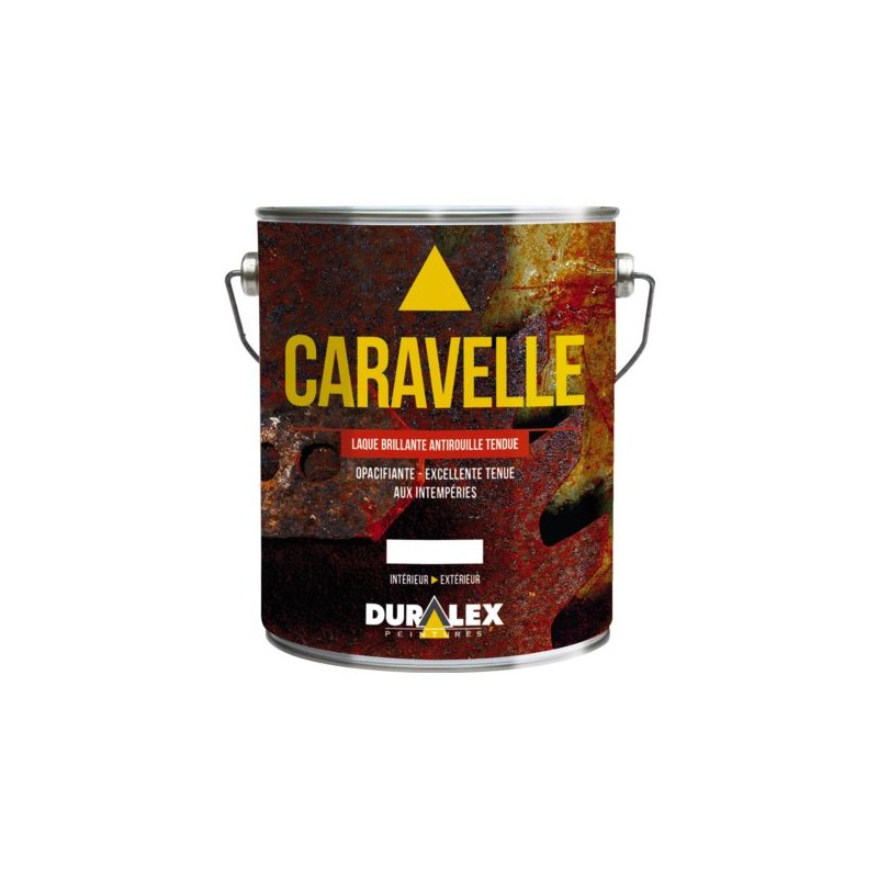 PEINTURE LAQUE CARAVELLE ANTIROUILLE ROUGE RAL 3000 POT  3 L