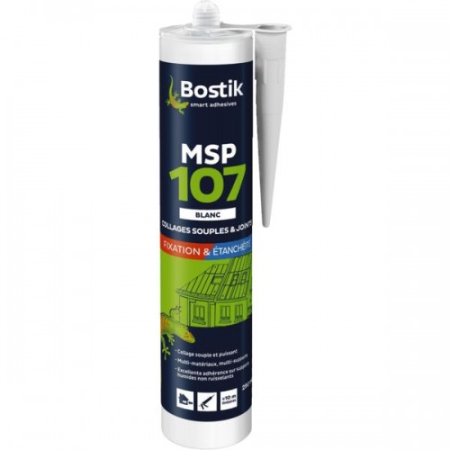 MASTIC POLYMERE MSP 107 CARTOUCHE 290 ML - BLANC