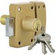 VERROU CITY 26 A 2 ENTREESBRONZE OR 3 CLES GACHEBOIS CYLINDRE 40 MM