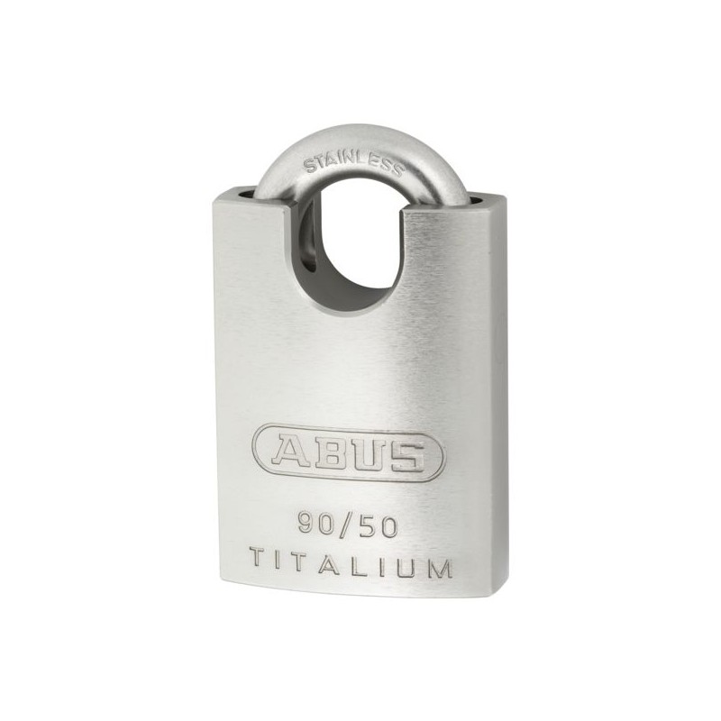 CADENAS ALUMINIUM TITANIUM 90/50 BLINDE DE 50 MM ANSE INOX 23 MM