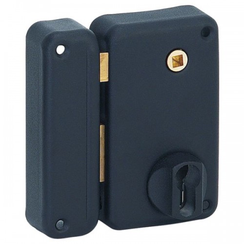 BOITIER SERRURE DE GRILLE A CYLINDRE PROFILE 75 X 130 MM GAUCHE