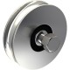 GALET ACIER 90° S/RAIL DIAM. 100 - 200 KGS GORGE RONDE 16