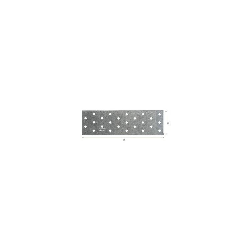 PLAQUE PERFOREE LARG.60MM LONG.160MM EP.2MM, BOITE DE 50