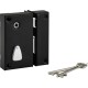 SERRURE APPLIQUE VERTICALE FOUILLOT  6 GORGES, AXE45MM C7MM,NOIR    AVEC 2 CLES