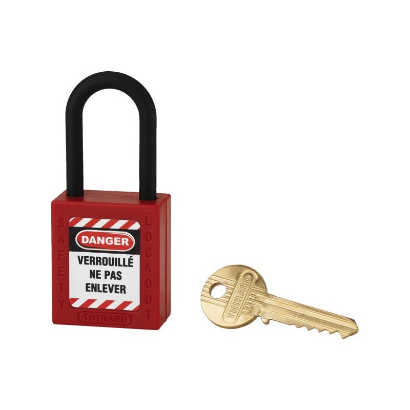 CADENAS DE CONSIGNATION ABS ROUGE40MM, ANSE NYLON D.6 * H38MM1 CLE