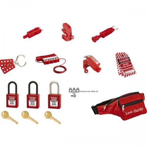KIT CONSIGNATION MAINTENANCE ELECTRIQUE (3CADENAS+1MACHOIRE+4 VERROUILLAGE+1CABL