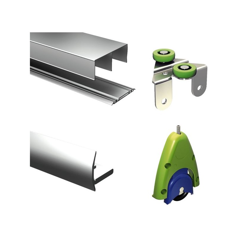 SET DE 2 POIGNEES 19MM -ALUMINIUM T4 - LG 2,8M