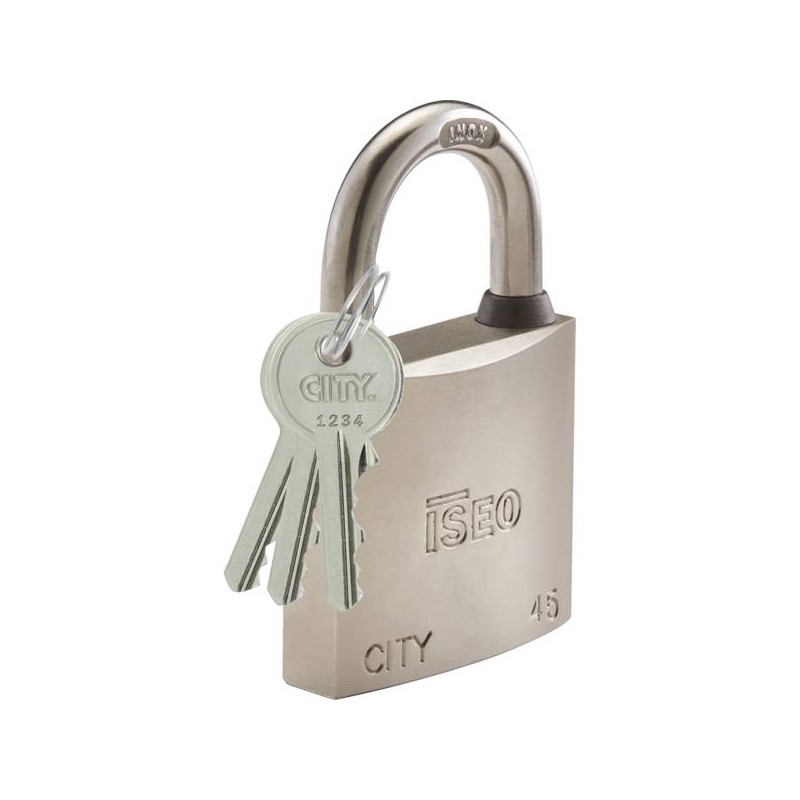 CADENAS CITY 35 NICKELE SATINEANSE INOX 3 CLES VARIE