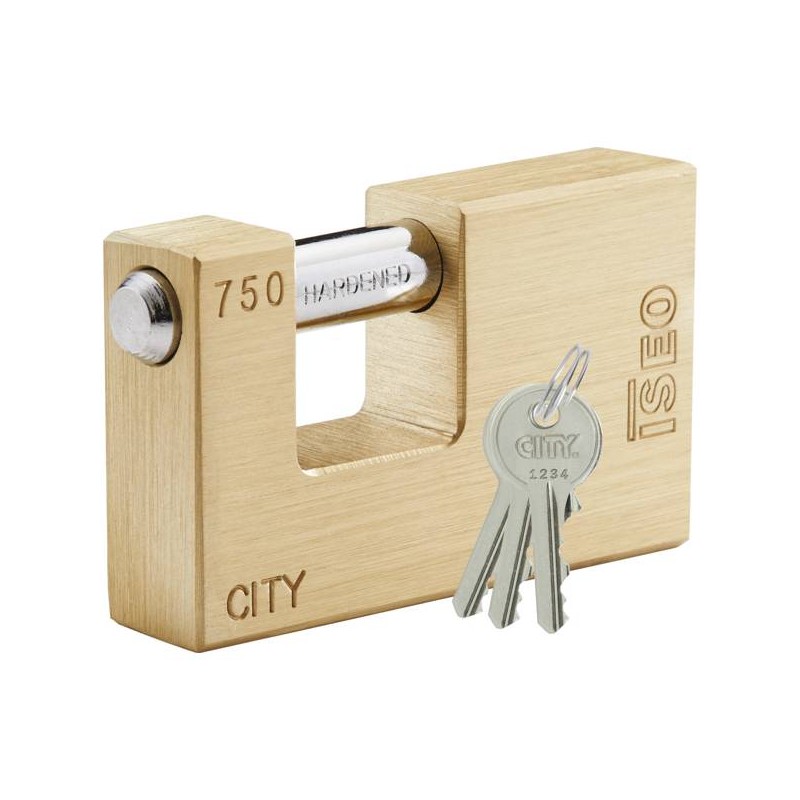 CADENAS CITY 900RECTANGULAIRE ANSE ACIER - 3CLES 90X60MM - V01