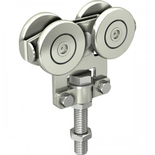 MONTURE FIXATION SUR CHANTAVEC 2 GALETS EN DELRINMONTES SUR CAGE A ROULEAUX