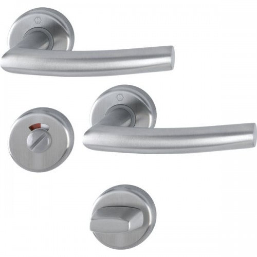 GARNITURE HOPPE EN INOX SURROSACES ALTA GARNITUREMONOBLOC RESSORT DE RAPPEL