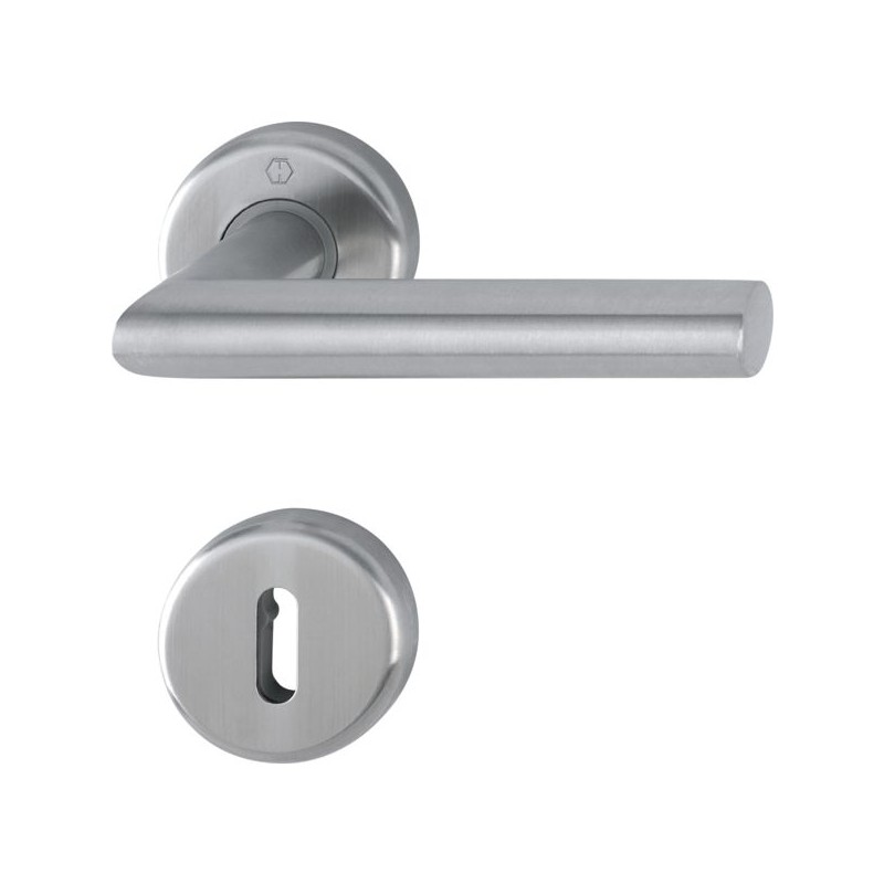 GARNITURE HOPPE EN INOX SURROSACES UTRECHT GARNITUREMONOBLOC, RESSORT DE RAPPEL