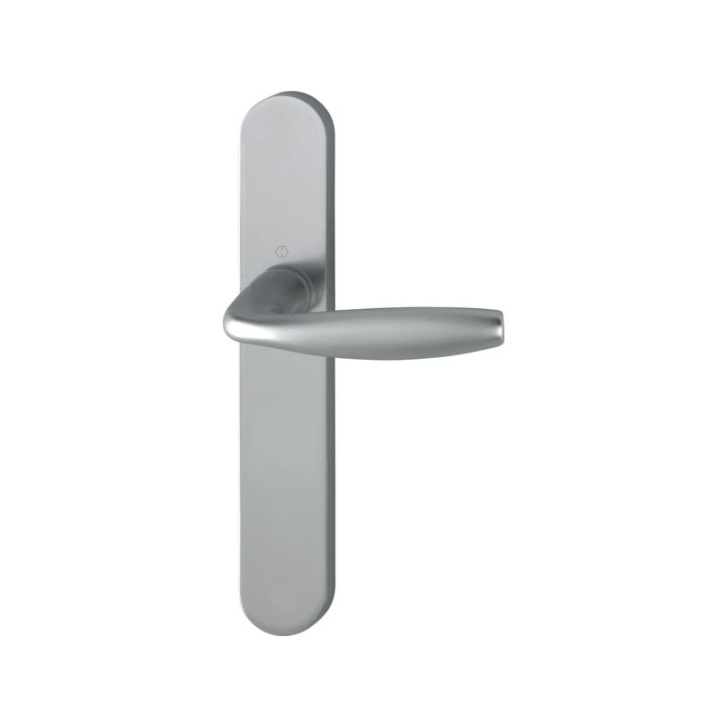 GARNITURE HOPPE EN ALUMINIUM SUR PLAQUE COURTE NEW YORK POUR BATIMENTS PUBLICS A