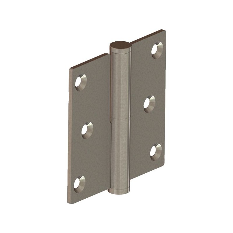 PAUMELLE RECTANGULAIRE BOUTSCARRES - NOEUD PLAT - BAGUEINOX Ø12 - DTE - 80X80 -