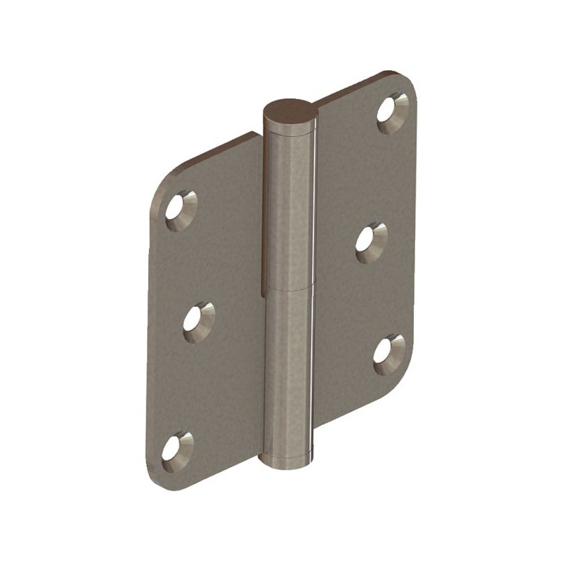 PAUMELLE RECTANGULAIREBOUTS RONDS - NOEUD PLAT Ø12BAGUE INOX DTE 100X82 INOX