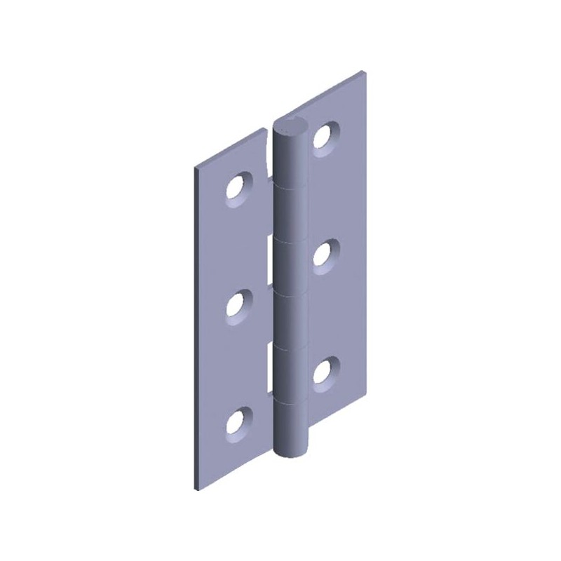CHARNIERE RECTANGULAIRE ANOEUD ROULE - 50X30 - INOX