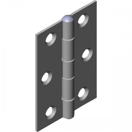 CHARNIERE FORTE A NOEUD ROULE50X38 - ZINGUE