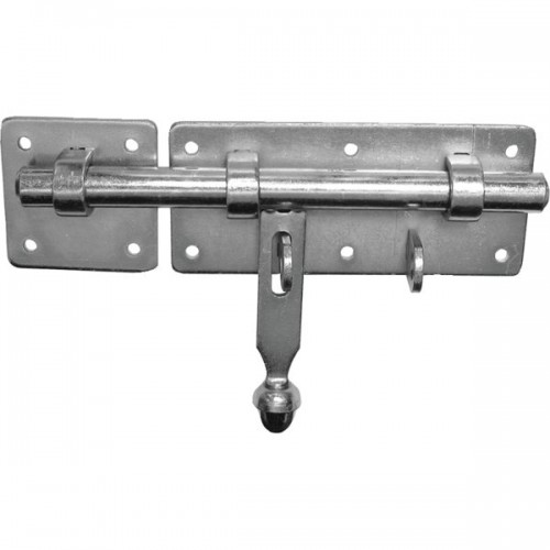 VERROU D'ECURIE PORTE-CADENAS ZINGUE BLANC