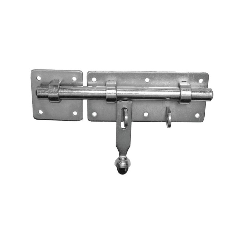 VERROU D'ECURIE PORTE-CADENAS ZINGUE BLANC