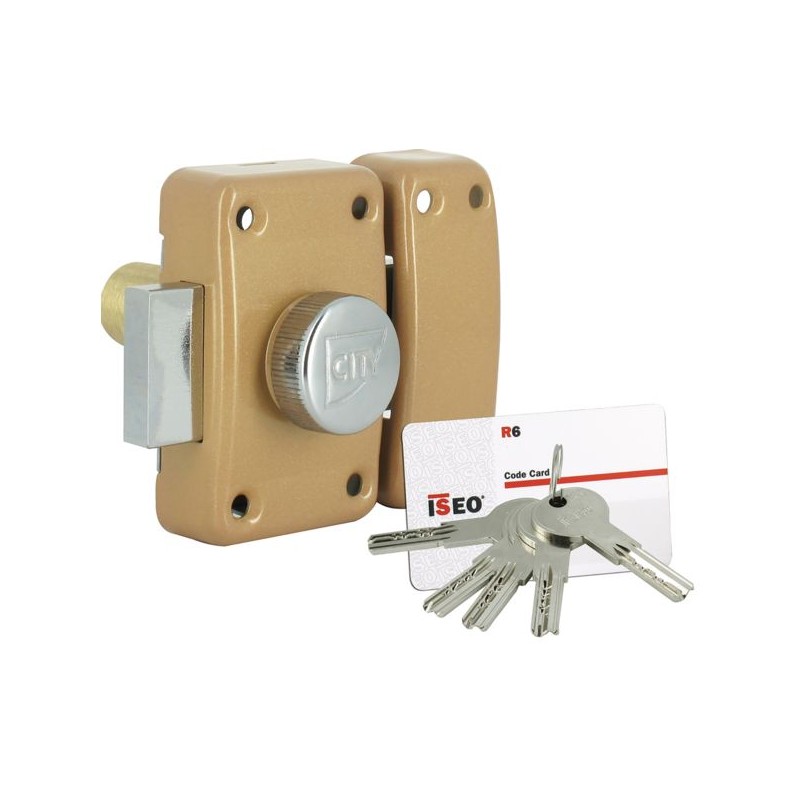 VERROU CITY25 R6 A BOUTON GARANTIE 10 ANS CYLINDRE DE 45 MM