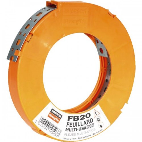 FEUILLARD PERFORE •ACIER GALVANISE S250GD + Z275 LARG 20 LG10 EP 0,9