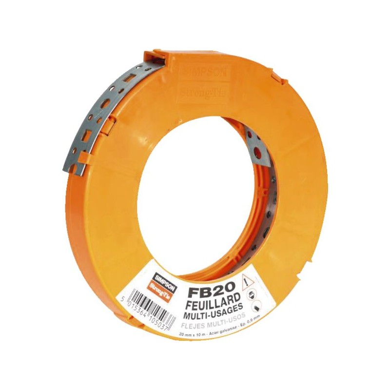 FEUILLARD PERFORE •ACIER GALVANISE S250GD + Z275 LARG 20 LG10 EP 0,9