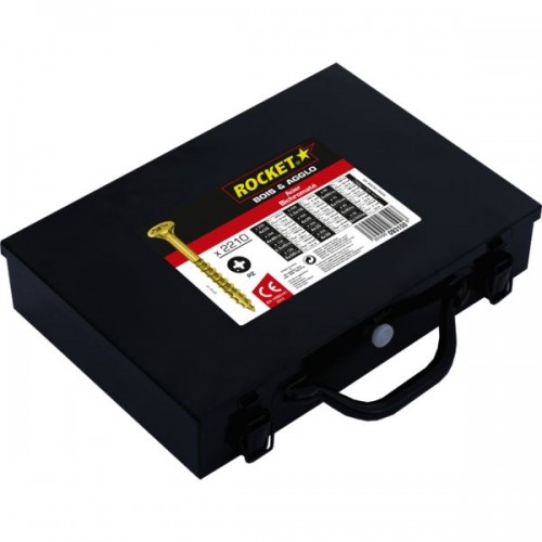 MALLETTE 2210 VIS ROCKET TETE FRAISE EMPREINTE POZI ACIER BICHROMATE -