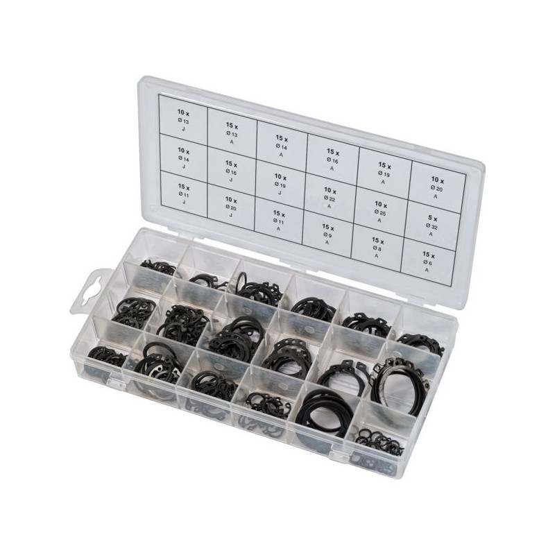 ASSORTIMENT DE CIRCLIPS INTERNES ET EXTERNES 225 PCS