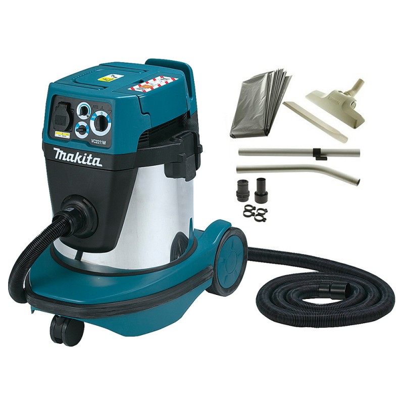 ASPIRATEUR 15 L 1000 W 210 MBAR ( KIT DACCESSOIRES) MAKITA VC2012L