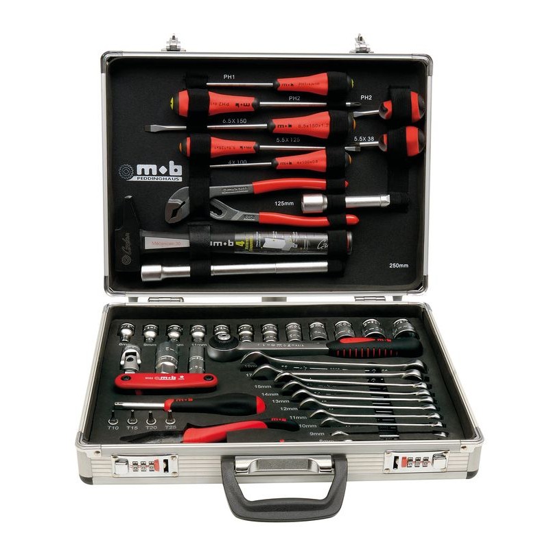 MALLETTE ALUMINIUM + COMPOSITION 51 OUTILS MOB