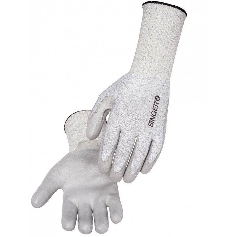 GANTS ANTICOUPURES ENDUIT PU T8 POIGNES LONG 4X43D SINGER