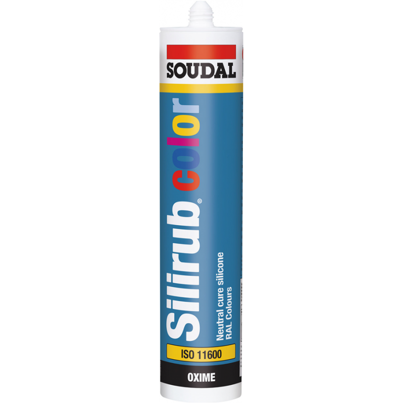 MASTIC SILICONE SILIRUB COLOR GRIS BASALTE RAL 7012 SOUDAL 115682