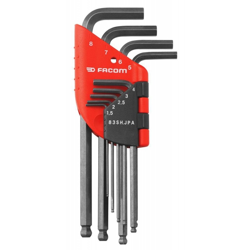 JEU DE 9 CLES MALES LONGUES 6 PANS FACOM 83SH.JPAAPB