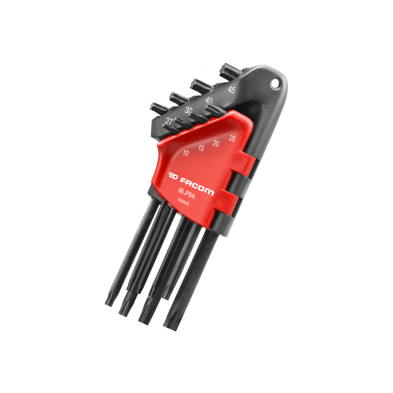 JEU DE 8 CLES MALES COUDEES TORX DE T10 A T45 EN ETUI FACOM 89.JP8AL