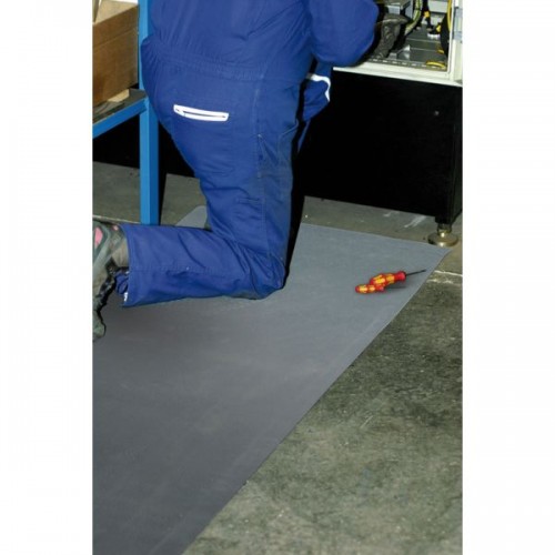 TAPIS ISOLANT ELECTRIQUE EP 3 MM RL 1X10 M GRIS