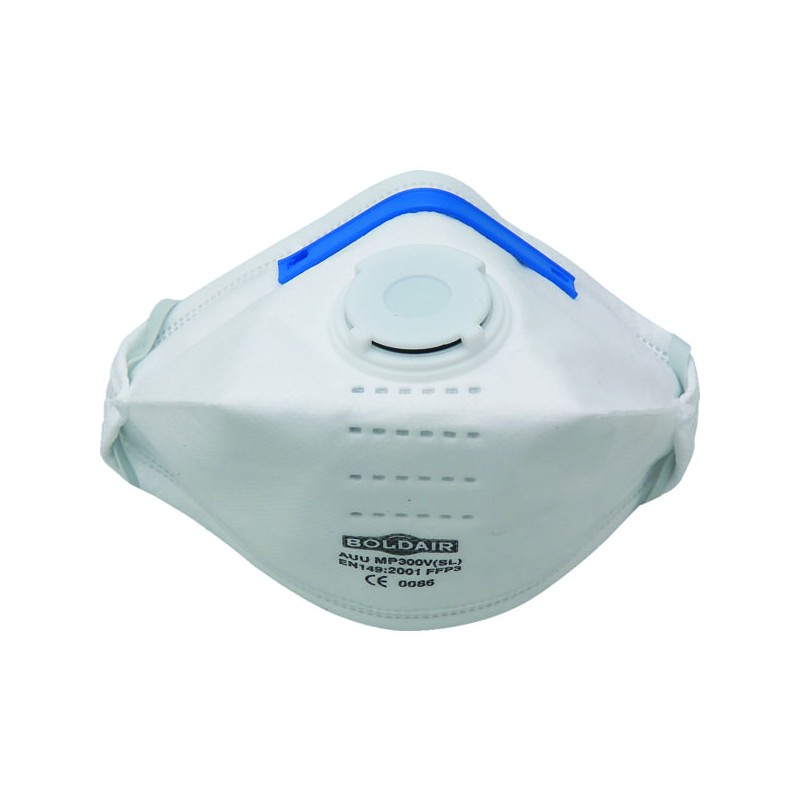 DEMI-MASQUE ANTIPOUSSIERE PLIABLE VALVE FFP3 - BOITE DE 20 MASQUES - AUUMP300VSL