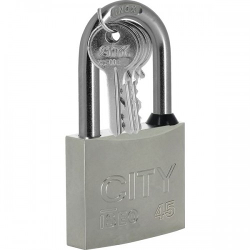 CADENAS CITY 45 NICKELE SATINEANSE INOX 3 CLES VARIE