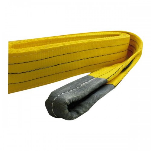 ELINGUE PLATE DOUBLE EPAISSEUR A BOUCLES JAUNE 3 TLONGUEUR UTILE 4 M -EAD3000-4