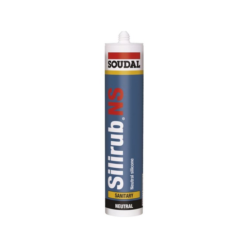 MASTIC SILICONE SANITAIRE SILIRUB NS 300 ML BLANC SOUDAL