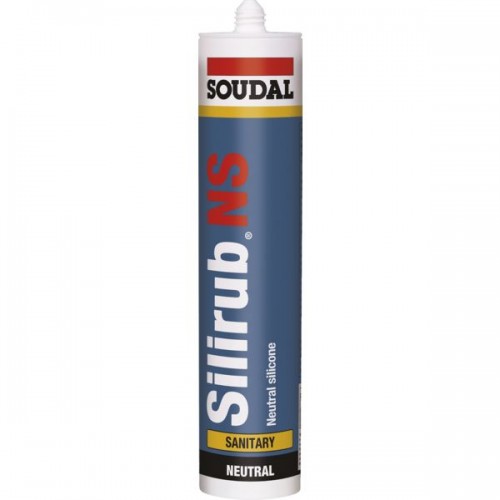 MASTIC SILICONE SANITAIRE SILIRUB NS 300 ML TRANSPARENT SOUDAL