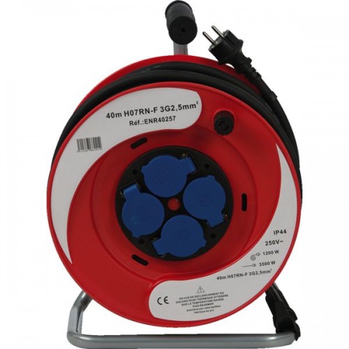 ENROULEUR DE CABLE 40 M TAMBOUR PLASTIQUE (NO NAME)