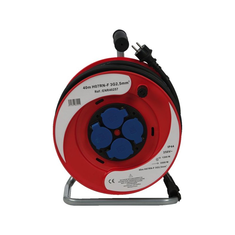 ENROULEUR DE CABLE 40 M TAMBOUR PLASTIQUE (NO NAME)